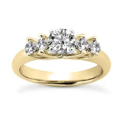 14K White Gold Designer Prong Set Diamond Engagement Ring Set 1ct -Outlet Radiant Bijou Store 14k gold designer diamond engagement ring set 1ct p 26329 back yellow 20220426