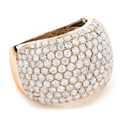 14K White Gold Designer Pave Diamond Ring For Women 5 Carat Wide Anniversary Band -Outlet Radiant Bijou Store 14k gold designer pave diamond ring 550ct p 6076 ro