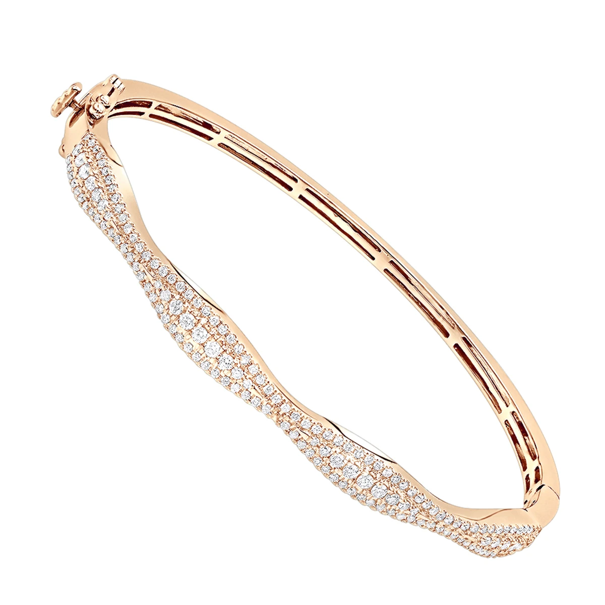 14K White Gold Diamond Bangle Bracelet For Women 1ct By Luxurman 5 14K White Gold Diamond Bangle Bracelet For Women 1ct By Luxurman - Image 3