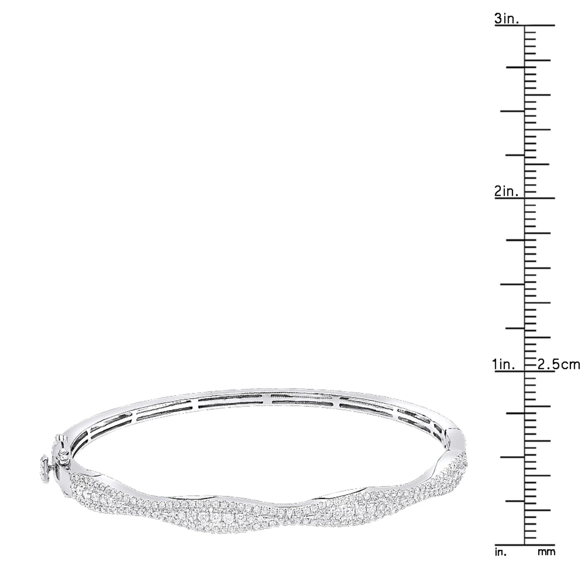14K White Gold Diamond Bangle Bracelet For Women 1ct By Luxurman 8 14K White Gold Diamond Bangle Bracelet For Women 1ct By Luxurman - Image 6