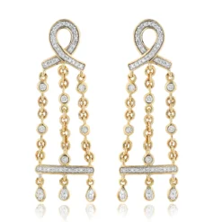 14K White Gold Diamond Chandelier Earrings 0.36ct -Outlet Radiant Bijou Store 14k gold diamond chandelier earrings 036ct p 22320