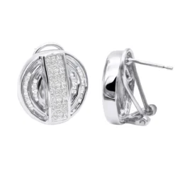 14K Yellow Gold Diamond Circle Earrings 1.27ct -Outlet Radiant Bijou Store 14k gold diamond circle earrings 127ct p 22297 white