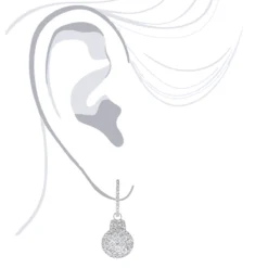 14K White Gold Diamond Circle Earrings 1.95ct -Outlet Radiant Bijou Store 14k gold diamond circle earrings 195ct bodwh