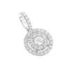 14K White Gold Diamond Circle Pendant For Women By Luxurman 0.33ct -Outlet Radiant Bijou Store 14k gold diamond circle pendant for women by luxurman 033ct mainwh