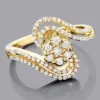 14K Yellow Gold Diamond Cluster Ring 0.56ct -Outlet Radiant Bijou Store 14k gold diamond cluster ring 056ct p 40595