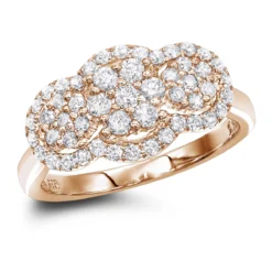 14K White Gold Diamond Cluster Ring 0.96ct -Outlet Radiant Bijou Store 14k gold diamond cluster ring 096ct p 40592 ro