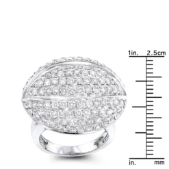 14K White Gold Diamond Cocktail Ring 4.53ct 12 14K White Gold Diamond Cocktail Ring 4.53ct -Outlet Radiant Bijou Store 14k gold diamond cocktail ring 453ct p 40378 rulerwh