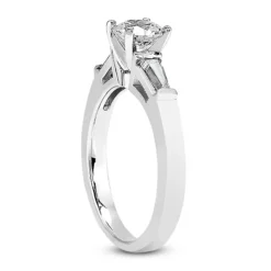 14K White Gold Diamond Engagement Ring 0.70ct -Outlet Radiant Bijou Store 14k gold diamond designer engagement ring 070ct p 25098 back white 20220426