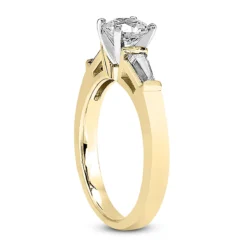 14K White Gold Diamond Engagement Ring 0.70ct -Outlet Radiant Bijou Store 14k gold diamond designer engagement ring 070ct p 25098 back yellow 20220426