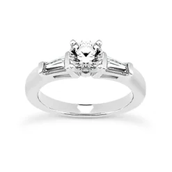 14K White Gold Diamond Engagement Ring 0.70ct