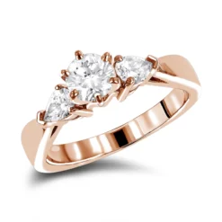 14K White Gold Pear And Round Diamond Designer Engagement Ring 0.78ct -Outlet Radiant Bijou Store 14k gold diamond designer engagement ring 078ct p 28861 ro