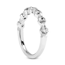 Ultra Thin 14K White Gold Diamond Designer Engagement Ring Band 0.21ct -Outlet Radiant Bijou Store 14k gold diamond designer engagement ring band 021ct p 28234 back white 20220426