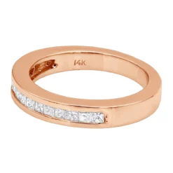 14K White Gold Princess Cut Diamond Designer Engagement Ring Band 0.60ct -Outlet Radiant Bijou Store 14k gold diamond designer engagement ring band 060ct p 28681 backro