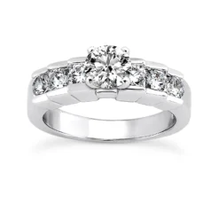 14K White Gold Handmade Diamond Designer Engagement Ring Set 1.54ct 20 14K White Gold Handmade Diamond Designer Engagement Ring Set 1.54ct -Outlet Radiant Bijou Store 14k gold diamond designer engagement ring set 154ct p 28319 back white 20220426