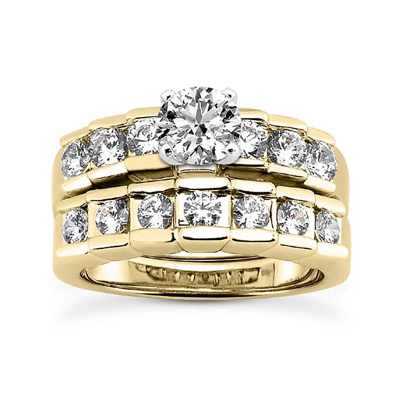 14K White Gold Handmade Diamond Designer Engagement Ring Set 1.54ct 4 14K White Gold Handmade Diamond Designer Engagement Ring Set 1.54ct - Image 2