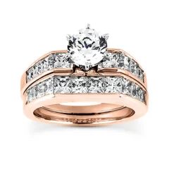 14K White Gold Diamond Designer Engagement Ring Set 2.94ct -Outlet Radiant Bijou Store 14k gold diamond designer engagement ring set 294ct p 28754 rose