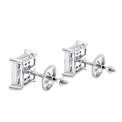 14K Yellow Gold Diamond Earrings Princess Cut Diamonds 0.65ct -Outlet Radiant Bijou Store 14k gold diamond earrings princess cut diamonds 065ct p 22469 backwh