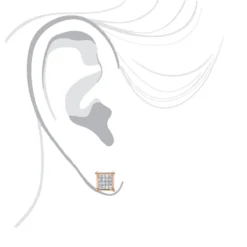 14K Yellow Gold Diamond Earrings Princess Cut Diamonds 0.65ct -Outlet Radiant Bijou Store 14k gold diamond earrings princess cut diamonds 065ct p 22469 bodro