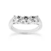 Thin 14K White Gold Diamond Engagement Ring Band 0.48ct