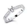 14K White Gold Handmade Diamond Engagement Ring Mounting 0.07ct -Outlet Radiant Bijou Store 14k gold diamond engagement ring mounting 007ct p 24395 wh