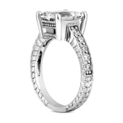 14K White Gold Prong Set Diamond Engagement Ring Mounting 0.10ct -Outlet Radiant Bijou Store 14k gold diamond engagement ring mounting 010ct p 24412 back white 20220426