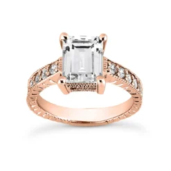 14K White Gold Prong Set Diamond Engagement Ring Mounting 0.10ct -Outlet Radiant Bijou Store 14k gold diamond engagement ring mounting 010ct p 24412 rose 20220426