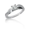 14K White Gold Prong And Channel Set Diamond Engagement Ring Mounting 0.15ct -Outlet Radiant Bijou Store 14k gold diamond engagement ring mounting 015ct p 28372 white 20220426