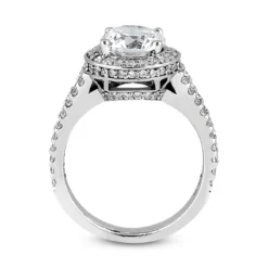 14K White Gold Diamond Handmade Engagement Ring Mounting 0.47ct -Outlet Radiant Bijou Store 14k gold diamond engagement ring mounting 047ct p 23639 additional white