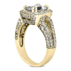 Handmade 14K White Gold Diamond Engagement Ring Mounting 0.55ct -Outlet Radiant Bijou Store 14k gold diamond engagement ring mounting 055ct p 23592 back yellow 20220426