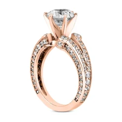 14K White Gold Diamond Engagement Ring Mounting 0.65ct 16 14K White Gold Diamond Engagement Ring Mounting 0.65ct -Outlet Radiant Bijou Store 14k gold diamond engagement ring mounting 065ct p 26590 back rose 20220426