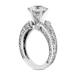 14K White Gold Diamond Engagement Ring Mounting 0.65ct 14 14K White Gold Diamond Engagement Ring Mounting 0.65ct -Outlet Radiant Bijou Store 14k gold diamond engagement ring mounting 065ct p 26590 back white 20220426