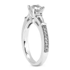 14K White Gold Diamond Engagement Ring Setting 0.38ct -Outlet Radiant Bijou Store 14k gold diamond engagement ring setting 038ct p 25119 back white 20220426