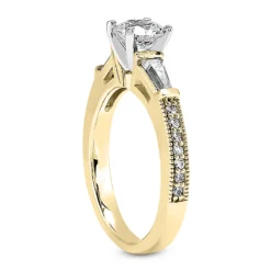 14K White Gold Diamond Engagement Ring Setting 0.38ct -Outlet Radiant Bijou Store 14k gold diamond engagement ring setting 038ct p 25119 back yellow 20220426
