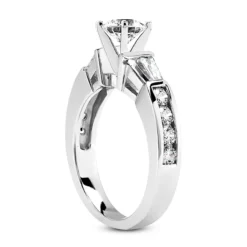 14K White Gold Diamond Engagement Ring Setting 0.56ct -Outlet Radiant Bijou Store 14k gold diamond engagement ring setting 056ct p 25114 back white 20220426