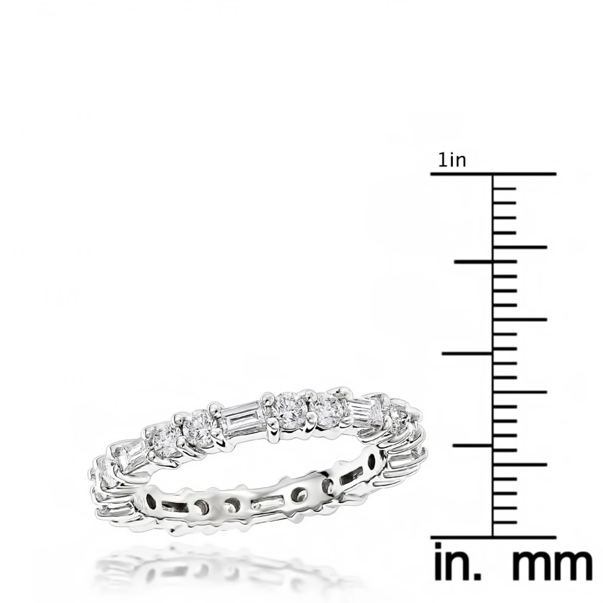 14K White Gold Diamond Eternity Band 1.44ct 16 Stones 6 14K White Gold Diamond Eternity Band 1.44ct 16 Stones - Image 4