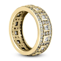 14K White Gold Diamond Eternity Band 1.82ct -Outlet Radiant Bijou Store 14k gold diamond eternity band 182ct p 24950 back yellow 20220426