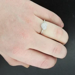 14K White Gold Diamond Heart Ring 0.36ct -Outlet Radiant Bijou Store 14k gold diamond heart ring 036ct p 42971bod