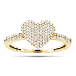 Outlet Radiant Bijou Store -Outlet Radiant Bijou Store 14k gold diamond heart ring 039ct p 42967 ye