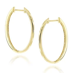 14K White Gold Oval Diamond Hoop Earrings For Women 0.71ct 11 14K White Gold Oval Diamond Hoop Earrings For Women 0.71ct -Outlet Radiant Bijou Store 14k gold diamond hoop earrings 071ct p 40622 backye