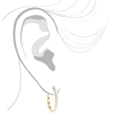 14K White Gold Oval Diamond Hoop Earrings For Women 0.71ct 12 14K White Gold Oval Diamond Hoop Earrings For Women 0.71ct -Outlet Radiant Bijou Store 14k gold diamond hoop earrings 071ct p 40622 bodye