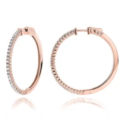 14K White Gold Diamond Hoop Earrings 1.2ct 10 14K White Gold Diamond Hoop Earrings 1.2ct -Outlet Radiant Bijou Store 14k gold diamond hoop earrings 126ct p 40994 ro