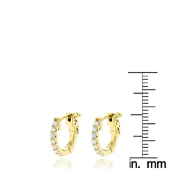 14K Yellow Gold Diamond Huggie Earrings 0.21ct 13 14K Yellow Gold Diamond Huggie Earrings 0.21ct -Outlet Radiant Bijou Store 14k gold diamond huggie earrings 021ct p 40637 rulerye