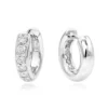14K White Gold Diamond Huggie Earrings Hoops 1/2ct -Outlet Radiant Bijou Store 14k gold diamond huggie earrings hoops 047ct p 6036 wh