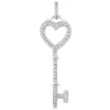 14K White Gold Diamond Key Pendant 0.29ct -Outlet Radiant Bijou Store 14k gold diamond key pendant 029ct p 35141 white 20220420 20220426