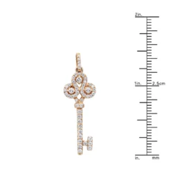14K Yellow Gold Diamond Key Pendant 0.83ct -Outlet Radiant Bijou Store 14k gold diamond key pendant 083ct p 35169 rulerro