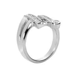 14K White Gold Diamond Right Hand Women's Ring 0.36ct 21.1mm -Outlet Radiant Bijou Store 14k gold diamond right hand womens ring 036ct p 29805 back white