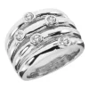 14K White Gold Diamond Right Hand Women's Ring 0.50ct