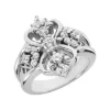 14K White Gold Diamond Right Hand Women's Ring 0.73ct -Outlet Radiant Bijou Store 14k gold diamond right hand womens ring 073ct p 29783 white