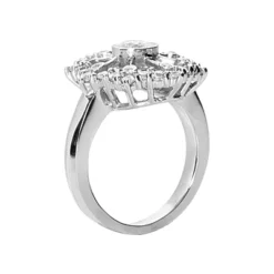 14K White Gold Diamond Right Hand Women's Ring 0.93ct -Outlet Radiant Bijou Store 14k gold diamond right hand womens ring 093ct p 29737 back white