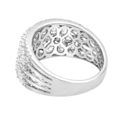 14K White Gold Diamond Ring For Women 2 Carat Unique Diamond Wedding Band -Outlet Radiant Bijou Store 14k gold diamond ring for women 2 carat unique diamond wedding band backwh